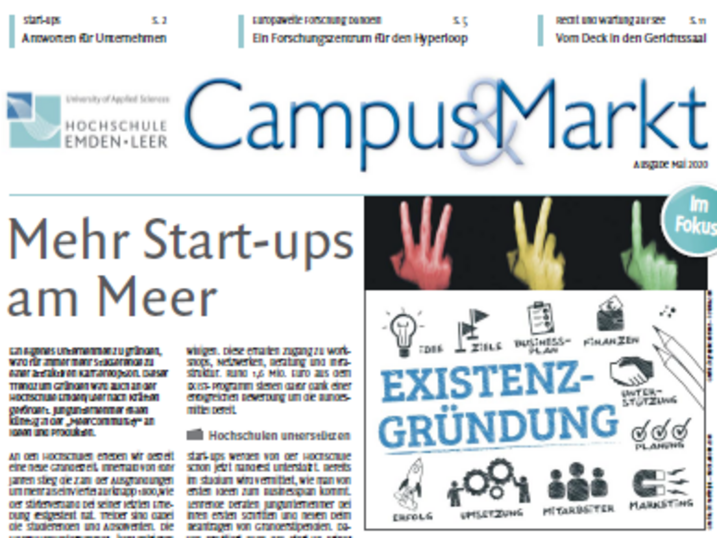Ausgabe Mai 2020, Campus & Markt