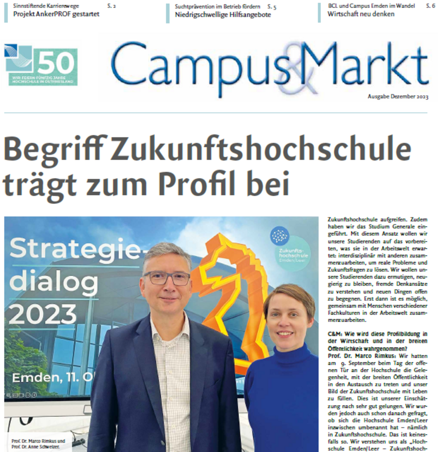 Ausgabe Dezember 2023, Campus & Markt