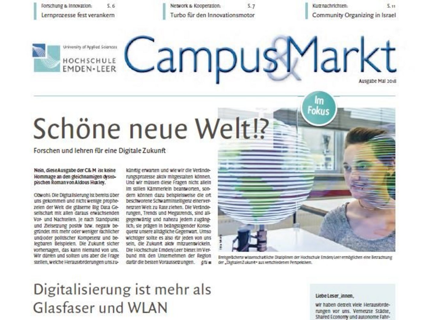 Ausgabe Mai 2018, Campus & Markt