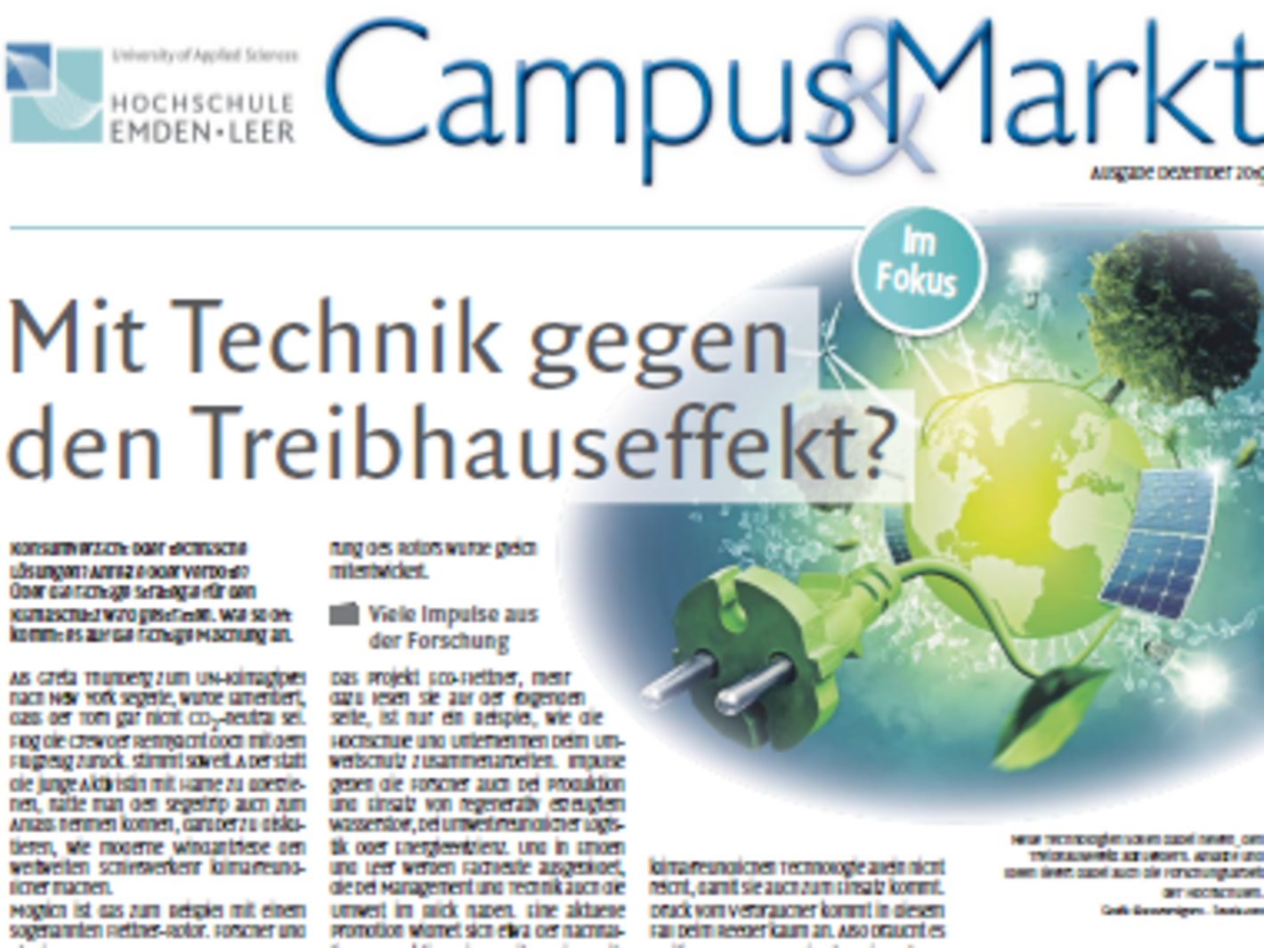 Ausgabe Dezember 2019, Campus & Markt