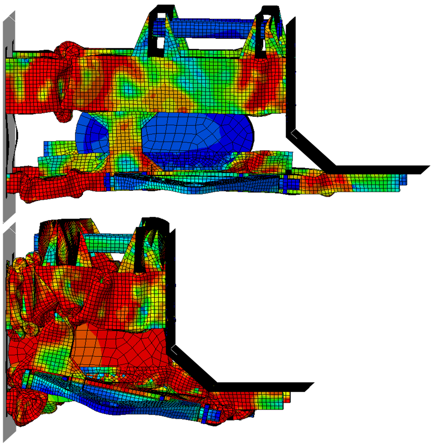 Crashsimulation vorher nachher