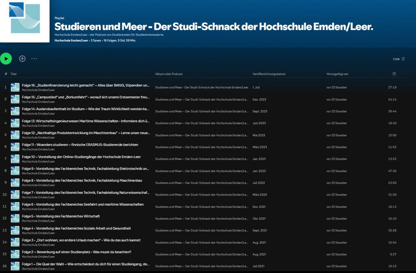 Studieren und Meer - Der Studi-Schnack der Hochschule Emden/Leer.Komm näher!