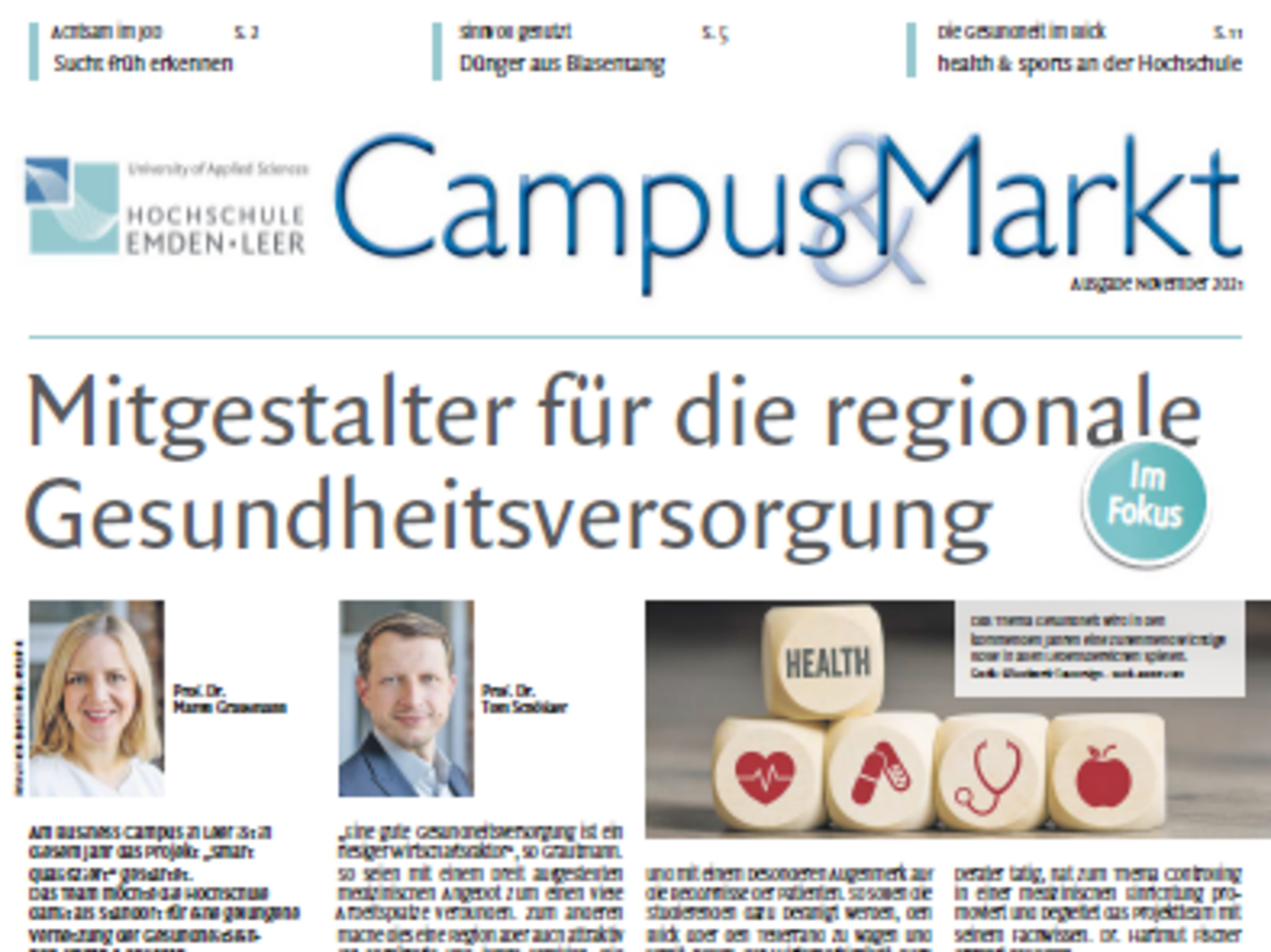 Ausgabe November 2021, Campus & Markt