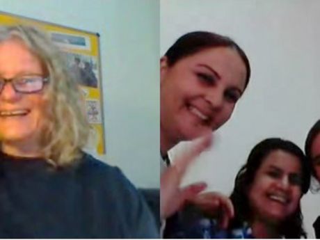 Screenshot von der Videokonferenz des Planungstreffens Screenshot von der Videokonferenz des Planungstreffens