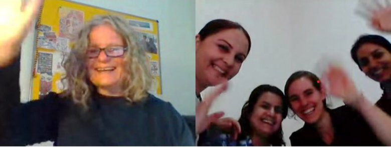 Screenshot von der Videokonferenz des Planungstreffens