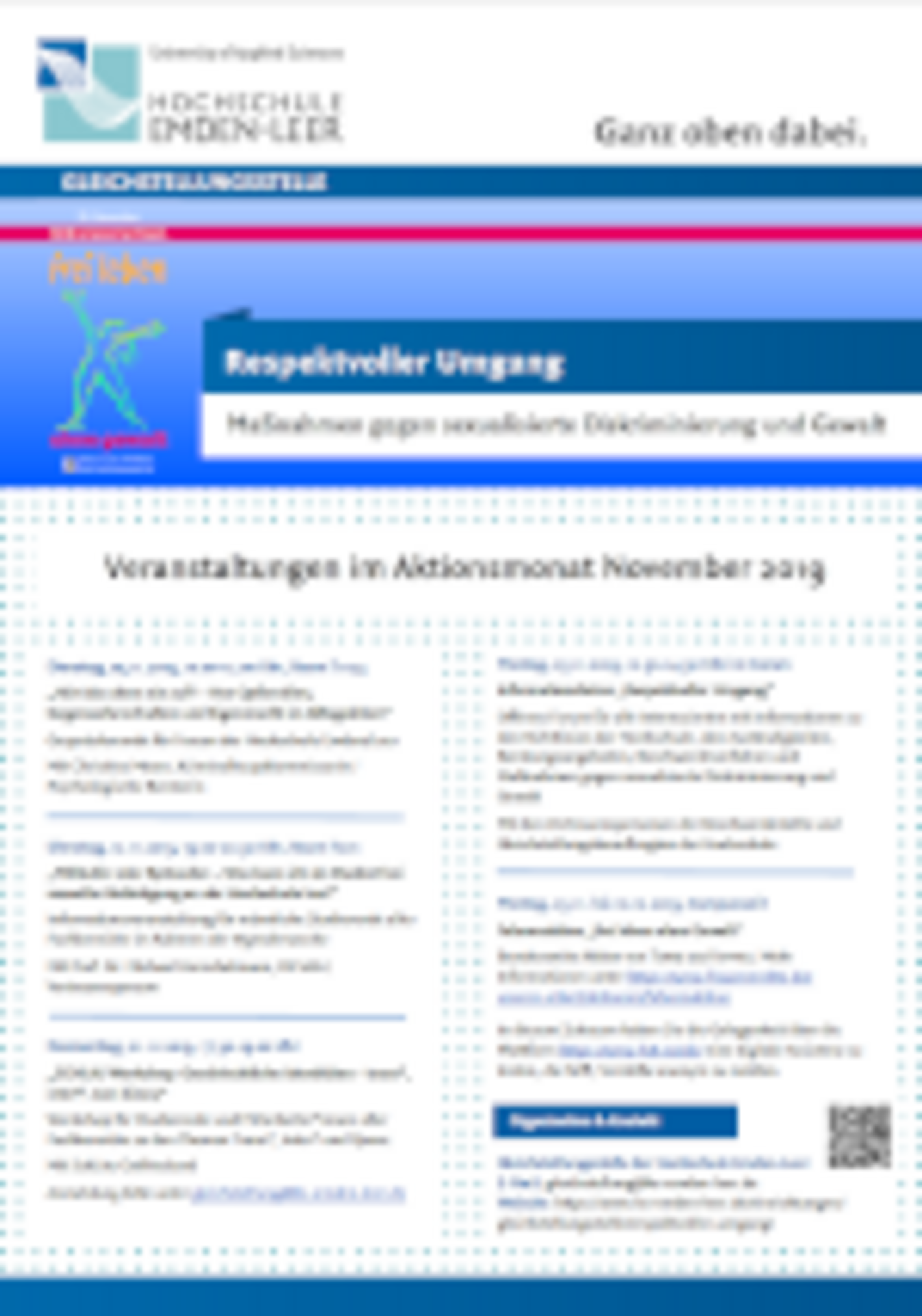 Poster Aktionsmonat Respektvoller Umgang