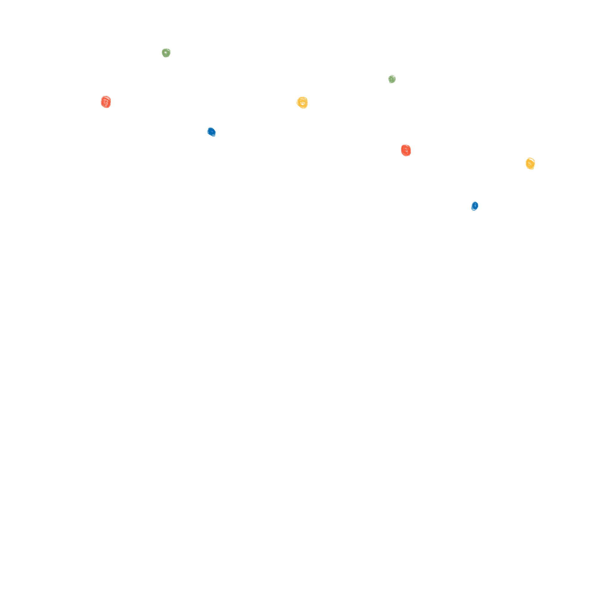Illustration von vernetzen Studierenden, weiß auf blauem Hintergrund